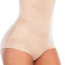 Werena Tummy Control Shapewear Underwear for Women High Waisted Body Shaper Panties Shaping Briefs (Small, #01 Beige(smooth Fabric))