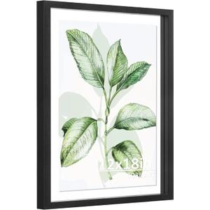 CORE ART 12x18 Floating Picture Frame,Double Plexglass Floating Frame for 11x17,9x15,8x10 Pictures,Wall or Tabletop Display,Black