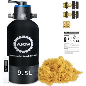 Spotless Water System for car wash,Pre-Filled with DI Resin, with Bypass, DI Water System,Garden Hose Quick Connector, Deionized Water System for RV, Vehicles, Motorcycles, Bikes, Boats, No Spots