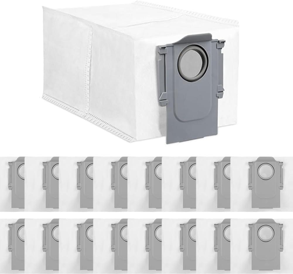 16 Packs Disposable Dust Bags for Q Revo,Qrevo S,S8 MaxV Ultra,S8 Max Ultra for Roborock,Qrevo MaxV Qrevo Pro Robot Vacuum Cleaner,2.8L Large Capacity