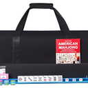 American Mahjong Tile Set, 166 Premium White Tiles, 4 All-in-One Color Rack/Pushers, Complete Mahjong Tiles Set Red Carrying Bag, 10 inches x 21 inches x 5.1 inches