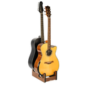 STRICH Wooden Guitar Stand for Multiple Guitars, 2-Holder, Front Display Space-Saving Floor Guitar Rack for Home, Studio, Stage, Walnut Color, L-2AW (For 2 Acoustic)