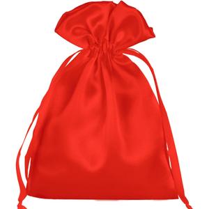 50 Pack 5X7 Red Satin Bags - Small Gift, Jewelry, Wedding Favor, Baby Shower, Party Favor Bags