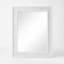 Rattan Trim Wall Mirror, 18" x1.25" x 23.75", White