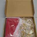 Sliner 24 Pcs Christmas Napkins and Ring Set 12 Pcs Red Washable Christmas Napkins Cloth and 12 Pcs Xmas Napkin Rings Holder for Holiday Dinner Party(Metal,Elk, Bell)