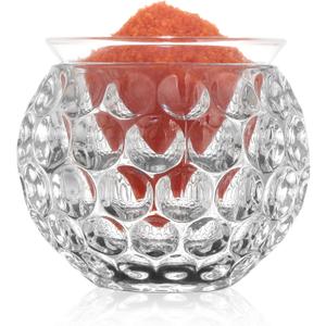 7oz Caviar Server Set Martini Glasses with Textured Circular Indentations Chiller Clear Glass Chilled Bowl for Wine Shrimp Cocktail Serving Dish for Ice Cream Appetizer Salsa