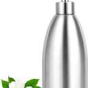 BEAUTURAL 304 Stainless Steel Countertop Soap Dispenser 15.2 Oz, Rust-Proof Liquid Dish Soap Pump Bottle for Kitchen, Bathroom and Countertop Hand Lotion [2025 Upgraded] (Silver)