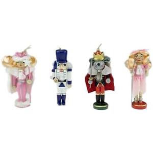 Clever Creations Nutcracker Suite Mouse King, Snow King, Clara and Mouse King 4 Pack 5 Inch Traditional Wooden Nutcracker Ornaments, Festive Christmas Tree Dcor