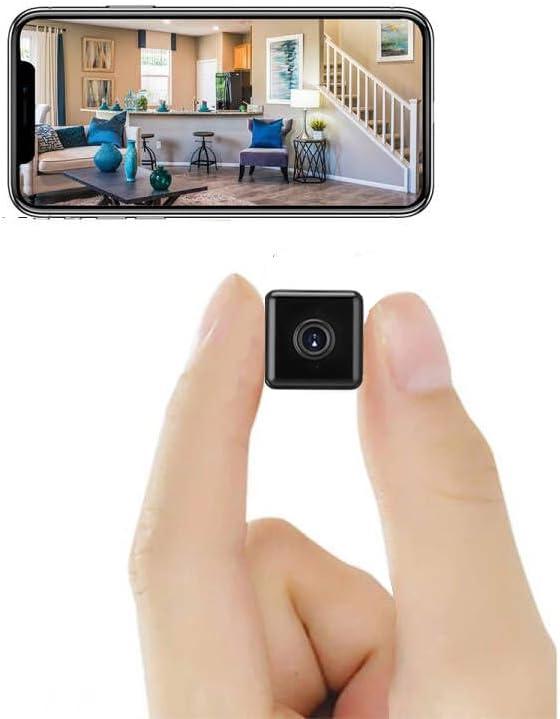 Mini Indoor Wireless WiFi Camera Small Home Security Cameras Spy Small Outdoor Camara Micro Cam Pet Dog House Security Cams Room Cams No Need WiFi Cam Compatible with Android (Black)
