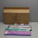 American Mahjong Game Set, 166 Quality White Tiles, 4 All-in-One Color Rack/Pushers, Mahjong Tile Set with Blue Printed Carrying Bag