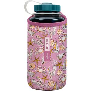 Sok It BotlSok Water Bottle Sleeve Insulated Neoprene Cover (Tidal Treasures, Fits 32oz Nalgene)
