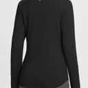 baleaf Women's Thermal Shirts Fleece Lined Tops Long Sleeve Mock Neck Cold Weather Running Workout Gear Pocket Thumbhole (S)