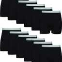 Hanes mens Underwear Boxer Briefs Pack, Cool & Breathable Cotton Moisture-wicking Underwear for Men, No Ride Up (Large, Black - 12 Pack)