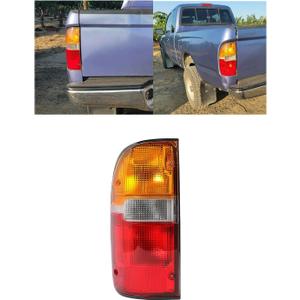 ECOTRIC Tail Light Compatible with 1995-2000 Toyota Tacoma Truck Lamp Taillight Rear Signal Brake Light Driver Side Left w/Bulb(s) Replacement for TO2800116 8156004030