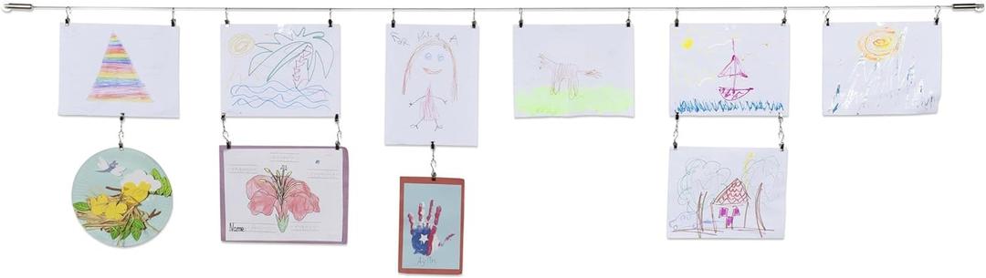 Wallniture Curtain Drape Wire Rod Set for Tapestry, Kids Crafts, Wall Decor Picture Hanging Kit