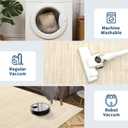5x7 Washable Rugs Non Slip Minimalist Area Rug for Bedroom Soft Low Pile Solid Color Large Bedroom Throw Carpet Stain Resistant Classic Neutral Area Rug Plain Boho Rugs for Kitchen Nursery, Beige