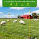 50 Inches Fiberglass Step in Electric Fence Posts,Temporary Fence Stakes for Cows,Sheep and Animals Fence,Snow Fence, Garden Protection,Portable Fence Ideal for Electric Fencing-20 Posts