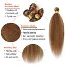 P4/27 Honey Blonde Bundles Brown Kinky Straight 3 Bundles 32 32 32 Inch Unprocessed Brazilian Highlight Yaki Straight Bundles Human Hair Extensions