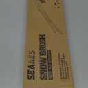 SEAAES 35 Inch Ice Scraper and Snow Brush for Car Windshield, Extendable Snow Scraper Brush with Foam Grip for Truck SUV Vehicle Window - Green