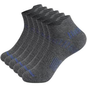 ZenSprint Men's Activewear Ankle Socks 6 Pairs,Men's Running Socks Low Cut Compression Running Sock with Ankle Support One Size
