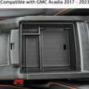 EDBETOS Acadia Center Console Organizer Compatible with 2017-2023 GMC Acadia Accessories SLE SLT AT4 Denali Armrest Box Insert Tray Secondary Storage Pallet ABS Plastic Material, Black