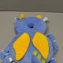 Toddler Baby Head Protection Cushion Backpack Wear,Blue Dinosaur