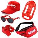 Guard Costume Set Include Guard Red Hat with Lanyard Guard Costume for Men Women (Style 3)