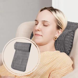 WdFour Headrest Memory Pillow,Neck Pillow, Support Cushions for Back for Sofas, Recliners, Office Chairs, Massage Chairs for Neck Pain Relief and Cervical Support. (Gray, 13" Wx5.5 Lx3 D) (13"Wx2.7"D)