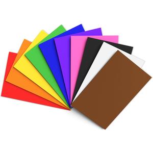Doping Foam Sheets Crafts, 8.5x5.5 Inch 10 Colors Craft Foam Paper for Crafts Project Scrapbooking DIY Cosplay (10 Sheets) (Multicolored)