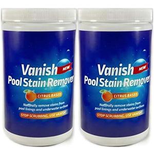 Bosh Chemical Vanish Pool & Spa Stain Remover 2 Pack (4LBS)- Natural Safe Citrus Based, Works Excellent on Vinyl, Fiberglass, and Metals, Removes Rust and Other Tough Stains, EXP: Unknown