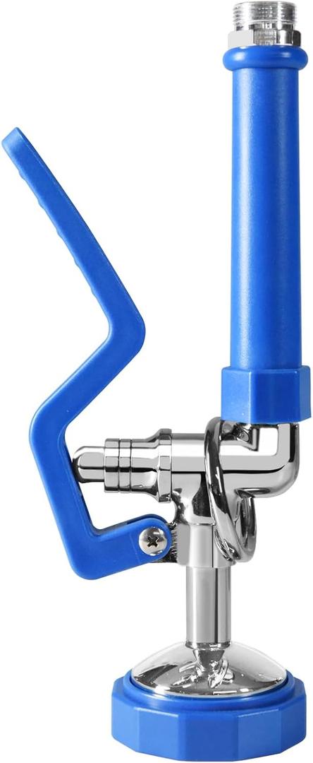 Pre Rinse Sprayer Commercial Sink Sprayer Head,1.42GPM Spray Valve Dish Spray Nozzle with Ergonomic Handle, Faucet Parts for Commercial Kitchen Sink,Chrome FinishedBlue