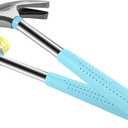 8oz Hammer, 2-Piece Small Claw Hammer & Rubber Mallet Hammer Mini Hammer Set (Blue)