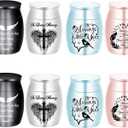 Color Small Urns for Ashes - Set of 8，Aluminium Mini Urns, Cremation Urns for Human/ Pet Ashes, Ashes Holder, Small Keepsake urns-Memorial Urn (8Pcs -Urn)