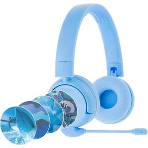 Made for Amazon Bluetooth Kids Headphones with Boom Microphone | Blue