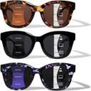 Oversized Progressive Reading Sunglasses for Women Men UV400 Protection Stylish Outdoor Progressive Readers Sunglasses (Progressive Lens- Mixed Colors, 2.5)