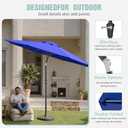 Sannwsg Patio Umbrellas, Pool Umbrella with 8 Sturdy Ribs, Outdoor Umbrella with Push Button Tilt/Crank, Deck Umbrellas, Market Umbrela Table for Backyard, Deck, Garden, Pool