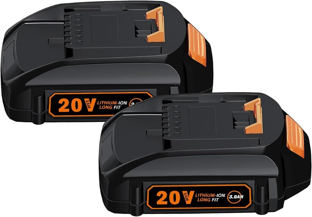 2 Packs Worx 20V 3.0Ah Lithium-Ion Replacement Battery for WA3520, WA3525, WA3575, WG151s, WG155s, WG251s, WG255s, WG540s, WG545s, WG890, WG891