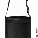 Horse Feed Bag, Large Hay Bags Durable PVC Grain Mesh Horse Feeder with Adjustable Strap,Comfort Neck Pad,Nose Pad and Waterproof Bottom Feed Bags for Horses (Black 1 Pack)