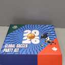 Soccer Fan Gear Set for 2026 World Tournament, Soccer Party Favors Kit with Flag,Scarf, Face Paint, Clapper, Horn&Glasses,Supporter Accessories for Game Day, Sports Event, Gift