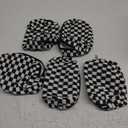 PAZIMIIK Checkered Makeup Bag for Purse Portable Zipper Make Up Pouch Small Cosmetic Case for Travel Accessories (6PCS Black)