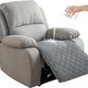 Genina Waterproof Recliner Chair Covers, Recliner Cover for Dog Pets Friendly, Washable Antislip Reclining Chair Cover Furniture Protector, Sofa Slipcover for Living Room (23.6inch/Dark Grey)