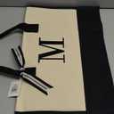 M INITIAL CANVAS TOTE