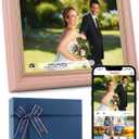 Frameo Digital Frame 10.1 Inch WiFi Digital Photo Frame with 32GB Storage, 1280x800 HD IPS Touch Screen Picture Frames with Frameo APP, Share Photos and Video for Mom - Coral Pink