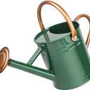 Metal Watering Can with Removable Spout, Galvanized Steel Plants Water Can for Women, Men and Kids' Outdoor or Indoor Gardening - Nice Flower Watering Pot Gift & Decoration (Green, 0.6 Gallon)