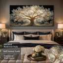 HANGYUEACE Large Tree of Life Canvas Wall Art | Luxury Picture Wall Decor,Gold Tree Poster Print Artwork for Bedroom Living Room Home Decoration 16 x 32 inches
