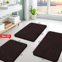 Arotive Bathroom Toilet Rugs U Shaped 24x20, Extra Soft Absorbent Shaggy Chenille Contour Bath Rugs for Toilet, Machine Washable Non-Slip Contoured Bath Mats, Brown