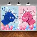 Boxing Backdrop, 7x5ft Vinyl, Gender Reveal Theme Photography Background for Baby Shower Party Decor BJZYPR94 Multicolor
