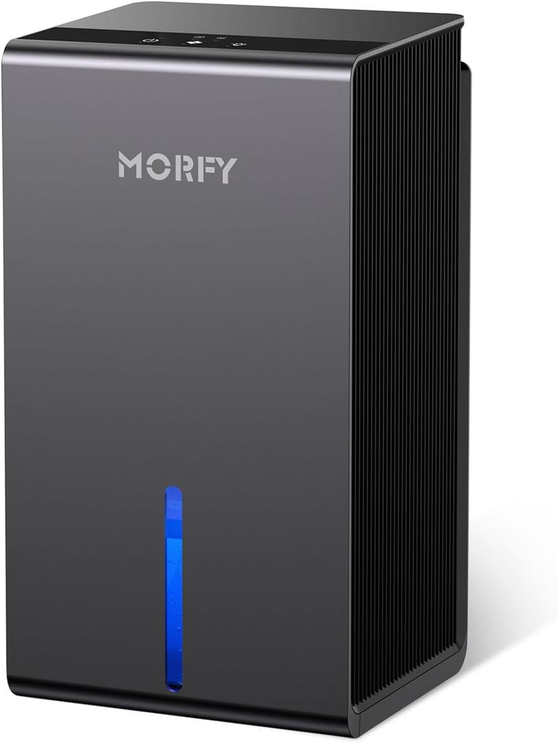 MORFY Dehumidifier, Small Dehumidifier for Bedroom Bathroom RV with Auto Shut Off, Compact Quiet Dehumidifiers for Room Home Closet Laundry Room (60OZ, Gray blue)