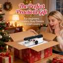 Handheld Sewing Machine for Beginners & Quick Fixes, 2-Speed Mini Sewing Machine | Dual Power (Battery/USB-C)/26-Color Thread Kit & Storage Box, Whiteblack