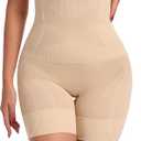 OEAK Shapewear Tummy Control for Women Thigh Slimmer High Waisted Body Shaper Shorts Butt Lifting Shapewear for Under Dresses (Nude, M)